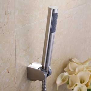 KES LP150 Bathroom Handheld Shower Head with Extra Long Hose and Bracket Holder, Brushed Stainless Steel