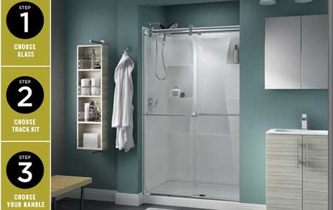 4 Sided Frame Frosted Steam Shower Door